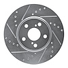631-76059L Drilled/Slotted Brake Rotor [Silver], 1994-1999 Lexus/Toyota/Scion, Position: Front Left - image 1