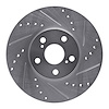 631-76059R Drilled/Slotted Brake Rotor [Silver], 1994-1999 Lexus/Toyota/Scion, Position: Front Right - image 1