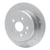 631-76060L Drilled/Slotted Brake Rotor [Silver], 1994-1995 Lexus/Toyota/Scion, Position: Rear Left - image 2