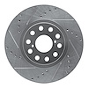 631-76061L Drilled/Slotted Brake Rotor [Silver], 1993-1998 Lexus/Toyota/Scion, Position: Front Left - image 1