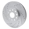631-76061L Drilled/Slotted Brake Rotor [Silver], 1993-1998 Lexus/Toyota/Scion, Position: Front Left - image 2