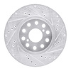 631-76061R Drilled/Slotted Brake Rotor [Silver], 1993-1998 Lexus/Toyota/Scion, Position: Front Right - image 1