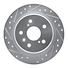 631-76065L Drilled/Slotted Brake Rotor [Silver], 1995-1999 Lexus/Toyota/Scion, Position: Rear Left - image 1