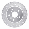 631-76065R Drilled/Slotted Brake Rotor [Silver], 1995-1999 Lexus/Toyota/Scion, Position: Rear Right - image 1
