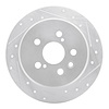 631-76066R Drilled/Slotted Brake Rotor [Silver], 1996-1999 Lexus/Toyota/Scion, Position: Rear Right - image 1