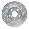 631-76067R Drilled/Slotted Brake Rotor [Silver], 1994-2000 Lexus/Toyota/Scion, Position: Front Right - image 1