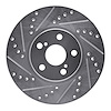 631-76068L Drilled/Slotted Brake Rotor [Silver], 2000-2010 Multiple Makes/Models, Position: Front Left - image 1