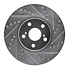 631-76068R Drilled/Slotted Brake Rotor [Silver], 2000-2010 Multiple Makes/Models, Position: Front Right - image 1