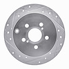 631-76069L Drilled/Slotted Brake Rotor [Silver], 2000-2010 Multiple Makes/Models, Position: Rear Left - image 1