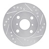 631-76070R Drilled/Slotted Brake Rotor [Silver], 1999-2005 Lexus/Toyota/Scion, Position: Front Right - image 1