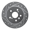 631-76071L Drilled/Slotted Brake Rotor [Silver], 2000-2004 Lexus/Toyota/Scion, Position: Rear Left - image 1