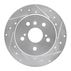 631-76071R Drilled/Slotted Brake Rotor [Silver], 2000-2004 Lexus/Toyota/Scion, Position: Rear Right - image 1