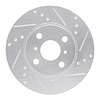 631-76072R Drilled/Slotted Brake Rotor [Silver], 2000-2005 Lexus/Toyota/Scion, Position: Front Right - image 1