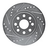 631-76073L Drilled/Slotted Brake Rotor [Silver], 2000-2005 Lexus/Toyota/Scion, Position: Rear Left - image 1
