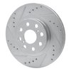 631-76073L Drilled/Slotted Brake Rotor [Silver], 2000-2005 Lexus/Toyota/Scion, Position: Rear Left - image 2