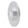 631-76073R Drilled/Slotted Brake Rotor [Silver], 2000-2005 Lexus/Toyota/Scion, Position: Rear Right - image 2