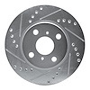631-76074L Drilled/Slotted Brake Rotor [Silver], 2001-2003 Lexus/Toyota/Scion, Position: Front Left - image 1