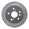 631-76076L Drilled/Slotted Brake Rotor [Silver], 2002-2008 Lexus/Toyota/Scion, Position: Rear Left - image 1