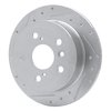 631-76076L Drilled/Slotted Brake Rotor [Silver], 2002-2008 Lexus/Toyota/Scion, Position: Rear Left - image 2