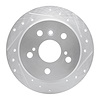 631-76076R Drilled/Slotted Brake Rotor [Silver], 2002-2008 Lexus/Toyota/Scion, Position: Rear Right - image 1