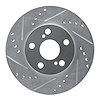 631-76077L Drilled/Slotted Brake Rotor [Silver], 2004-2009 Lexus/Toyota/Scion, Position: Front Left - image 1