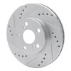 631-76077L Drilled/Slotted Brake Rotor [Silver], 2004-2009 Lexus/Toyota/Scion, Position: Front Left - image 2