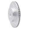 631-76077R Drilled/Slotted Brake Rotor [Silver], 2004-2009 Lexus/Toyota/Scion, Position: Front Right - image 2