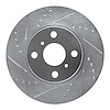 631-76078L Drilled/Slotted Brake Rotor [Silver], 2006-2019 Lexus/Toyota/Scion, Position: Front Left - image 1