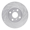 631-76078R Drilled/Slotted Brake Rotor [Silver], 2006-2019 Lexus/Toyota/Scion, Position: Front Right - image 1