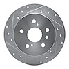 631-76079L Drilled/Slotted Brake Rotor [Silver], 2007-2012 Lexus/Toyota/Scion, Position: Rear Left - image 1