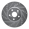 631-76081L Drilled/Slotted Brake Rotor [Silver], 2008-2019 Multiple Makes/Models, Position: Front Left - image 1