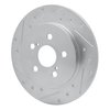 631-76083L Drilled/Slotted Brake Rotor [Silver], Fits Select Multiple Makes/Models, Position: Rear Left - image 2