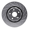631-76085R Drilled/Slotted Brake Rotor [Silver], 2009-2015 Lexus/Toyota/Scion, Position: Front Right - image 1