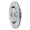 631-76085R Drilled/Slotted Brake Rotor [Silver], 2009-2015 Lexus/Toyota/Scion, Position: Front Right - image 2