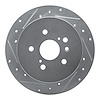 631-76086L Drilled/Slotted Brake Rotor [Silver], 2009-2015 Lexus/Toyota/Scion, Position: Rear Left - image 1