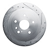 631-76086R Drilled/Slotted Brake Rotor [Silver], 2009-2015 Lexus/Toyota/Scion, Position: Rear Right - image 1