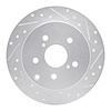 631-76089R Drilled/Slotted Brake Rotor [Silver], 2012-2020 Lexus/Toyota/Scion, Position: Rear Right - image 1