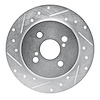 631-76090L Drilled/Slotted Brake Rotor [Silver], 2012-2018 Lexus/Toyota/Scion, Position: Rear Left - image 1