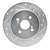 631-76090R Drilled/Slotted Brake Rotor [Silver], 2012-2018 Lexus/Toyota/Scion, Position: Rear Right - image 1