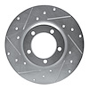 631-76092L Drilled/Slotted Brake Rotor [Silver], 1975-1983 Lexus/Toyota/Scion, Position: Front Left - image 1