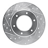 631-76093L Drilled/Slotted Brake Rotor [Silver], 1979-1980 Lexus/Toyota/Scion, Position: Front Left - image 1
