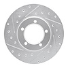 631-76094L Drilled/Slotted Brake Rotor [Silver], 1979-1983 Lexus/Toyota/Scion, Position: Front Left - image 1