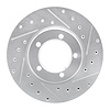 631-76094R Drilled/Slotted Brake Rotor [Silver], 1979-1983 Lexus/Toyota/Scion, Position: Front Right - image 1