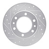 631-76095L Drilled/Slotted Brake Rotor [Silver], 1981-1985 Lexus/Toyota/Scion, Position: Front Left - image 1