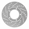631-76096L Drilled/Slotted Brake Rotor [Silver], 1984-1995 Lexus/Toyota/Scion, Position: Front Left - image 1