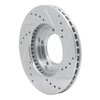 631-76096L Drilled/Slotted Brake Rotor [Silver], 1984-1995 Lexus/Toyota/Scion, Position: Front Left - image 4