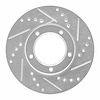 631-76096R Drilled/Slotted Brake Rotor [Silver], 1984-1995 Lexus/Toyota/Scion, Position: Front Right - image 1