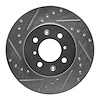 631-76097L Drilled/Slotted Brake Rotor [Silver], 1984-1985 Lexus/Toyota/Scion, Position: Front Left - image 1
