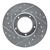 631-76098L Drilled/Slotted Brake Rotor [Silver], 1985-1992 Lexus/Toyota/Scion, Position: Front Left - image 1