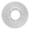 631-76098R Drilled/Slotted Brake Rotor [Silver], 1985-1992 Lexus/Toyota/Scion, Position: Front Right - image 1